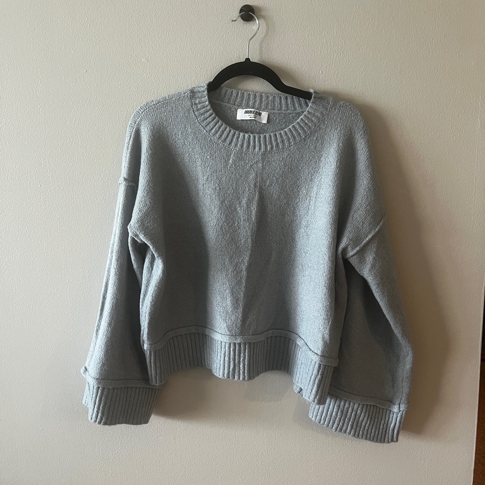 Slate blue crop sweater - size large